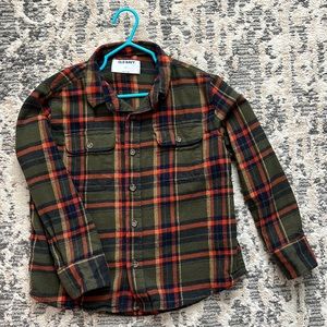 Old Navy Plaid Flannel Button Down Shirt - Boys S(6-7)